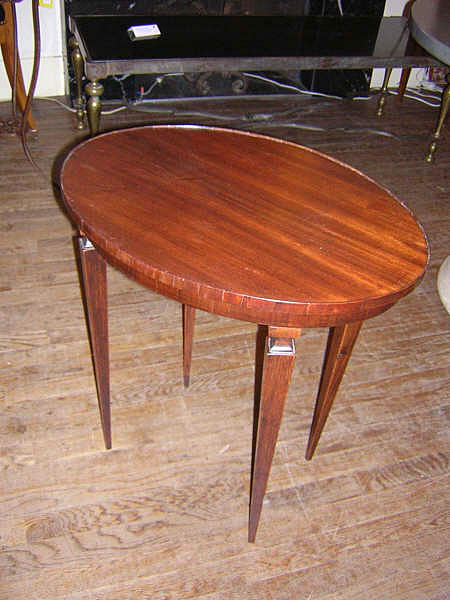 20th Century Italian Mahogany Oval Low Table