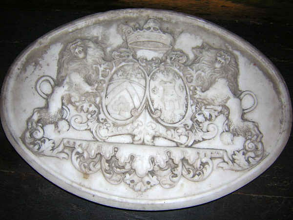 18th Century French Carved Marble Coat of Arms