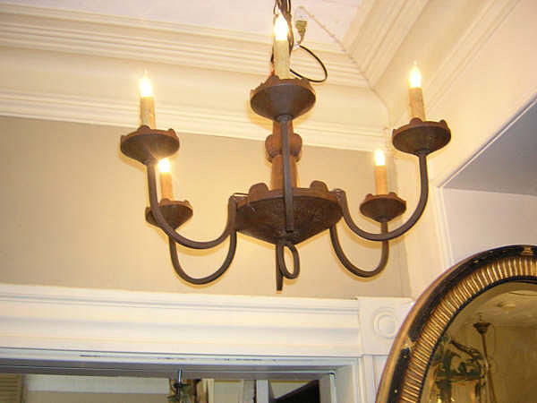 20th Century Italian Wood Frame Chandelier