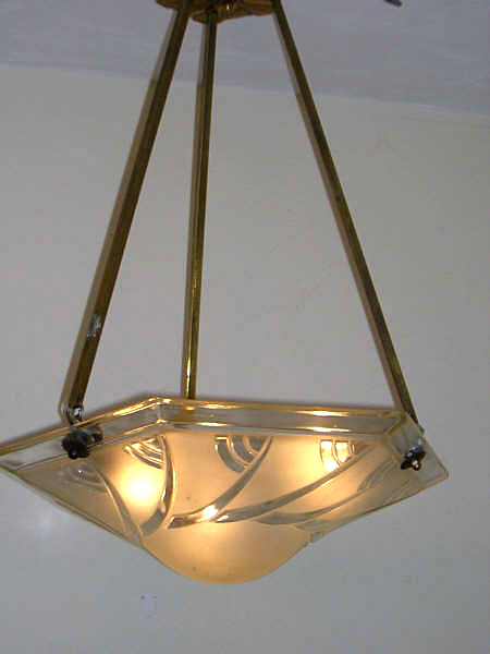 20th Century Italian Art Deco Hanging Bowl Fixture