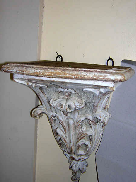 18th Century Italian Carved Gessoed Wood Bracket