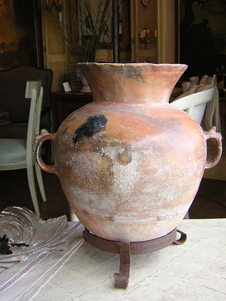 Guatemalan Patinated Ceramic Water Vessel
