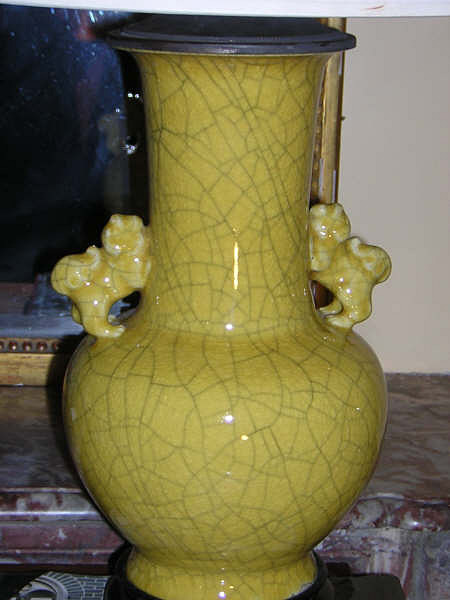 1950s Chinese Crackleware Monochrome Vase