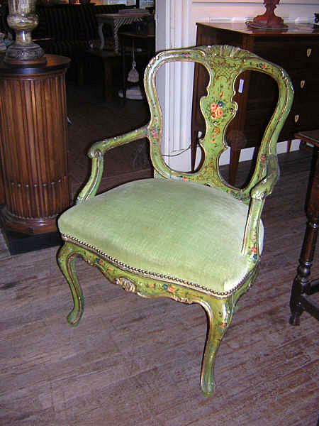 19th Century Venetian Painted Armchair