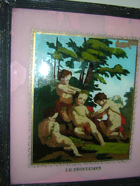 Pair of Antique French Eglomise