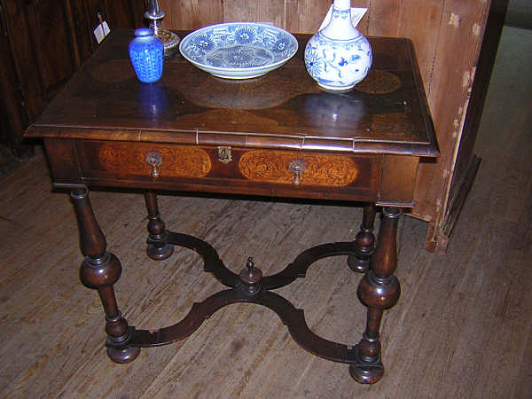 19th Century English Wm and Mary Style Walnut Side Table