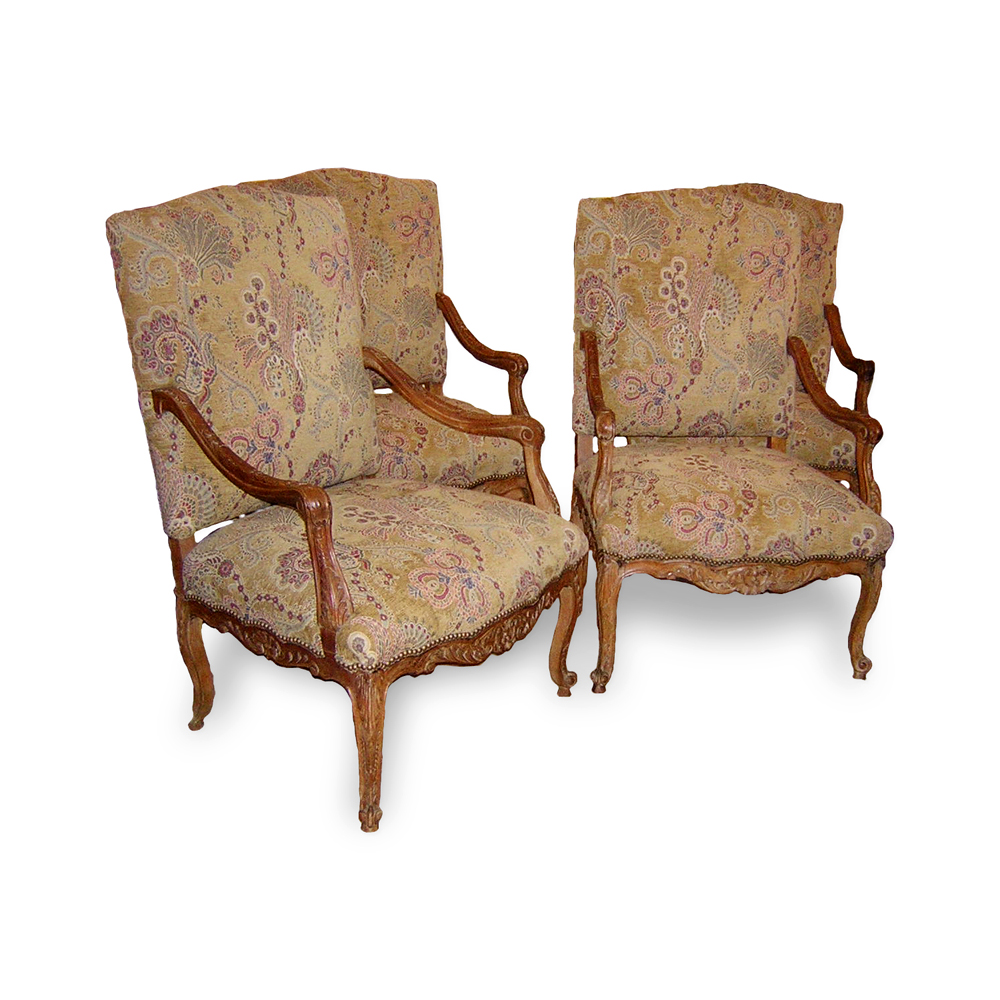 19th Century French Salon of Four Fauteuils