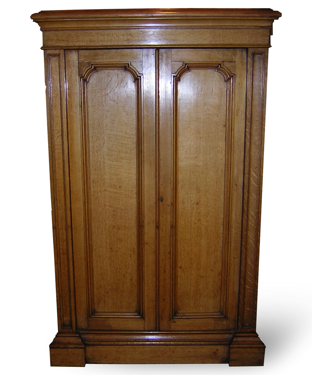 19th Century English Limed Oak Bookcase