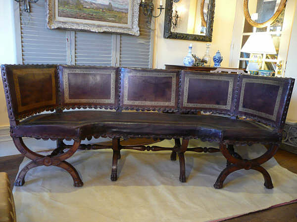 19th Century Italian Curved Bench