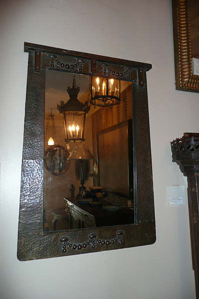 Hammered Copper Mirror