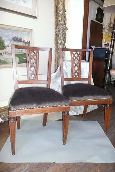 Carved Neo Classical Side Chairs