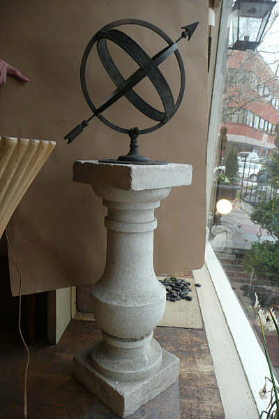 Sundial on Stone Baluster