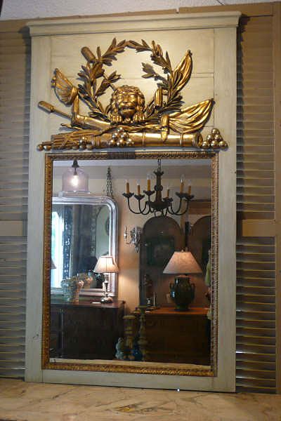 Lion Head Military Motif Trumeau