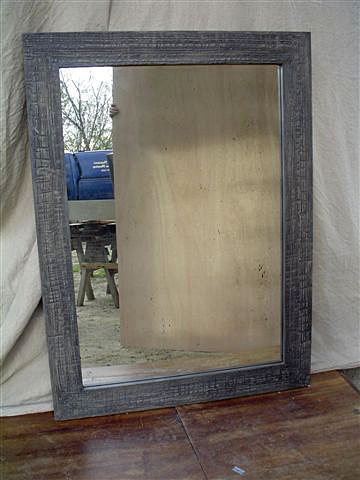 Charred Wood Finish Mirror