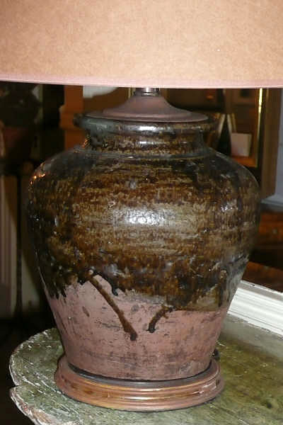 Chinese Stoneware Lamp