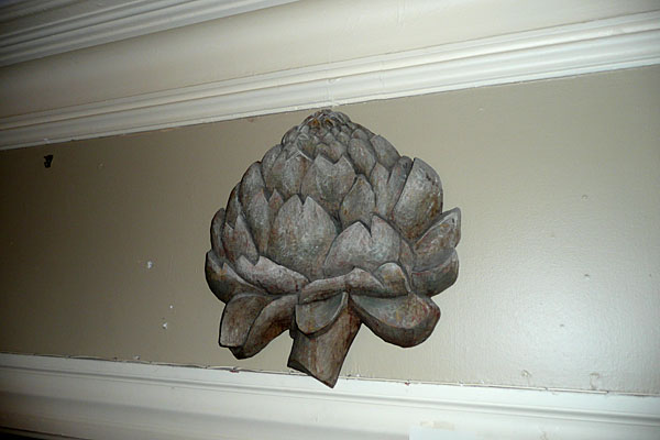Carved Artichoke Plaque