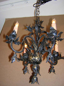 foliate form 4 arm chandelier