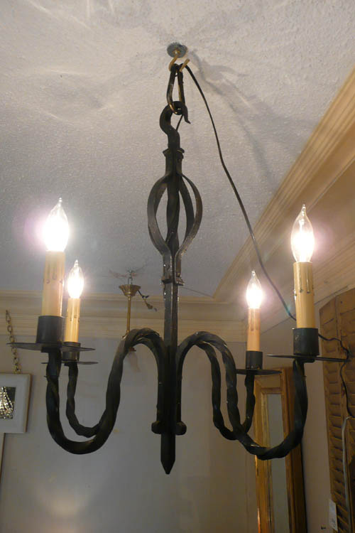 Four Arm Iron Chandelier